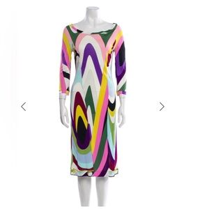 Vintage Emilio Pucci Printed Midi Dress – Size M